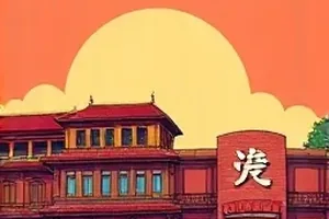 巷口路灯下一辆自行车靠墙停放的画面